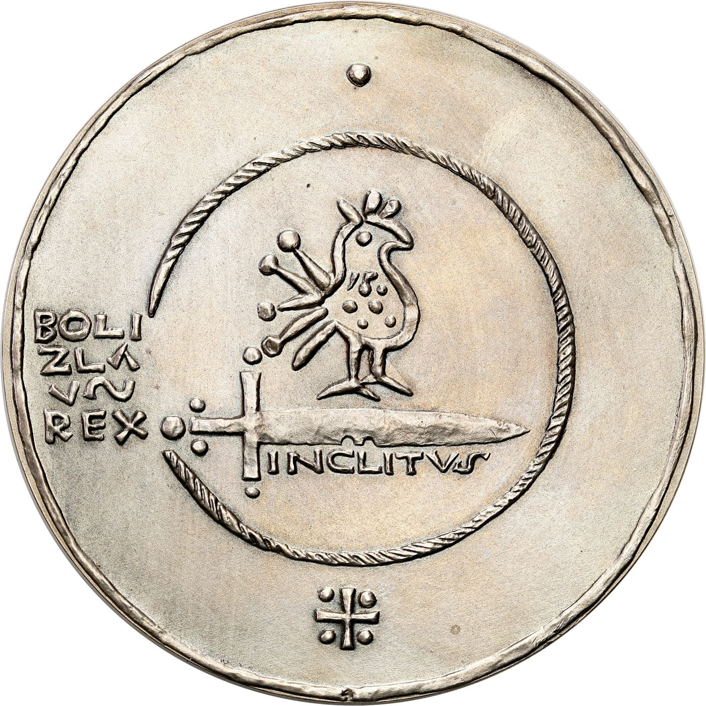 PRL. Medal, Bolesław Chrobry 1973 - seria królewska, PTAiN, SREBRO